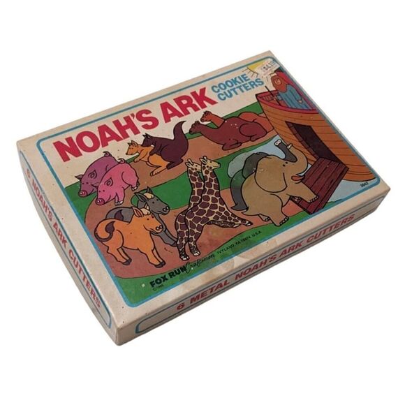 Noah’s Ark Metal Cookie Cutter Set Vintage‎ 1985 Fox Run Craftsmen Baked Good - Picture 1 of 4